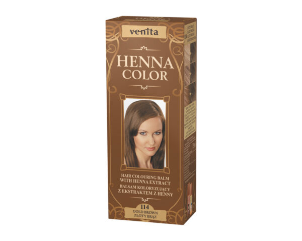 venita-henna-color-114-gold-brown HENNA COLOR BALSEM Golden Brown nr.114 Kant -en Klare Tube Natuurlijke Haarverf