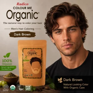 Radico COLOUR ME ORGANIC Dark Brown / Donkerbruin – 100% Natuurlijke Plantaardige Haarverf voor Mannen met ECOCERT, VEGAN, HALAL 100g